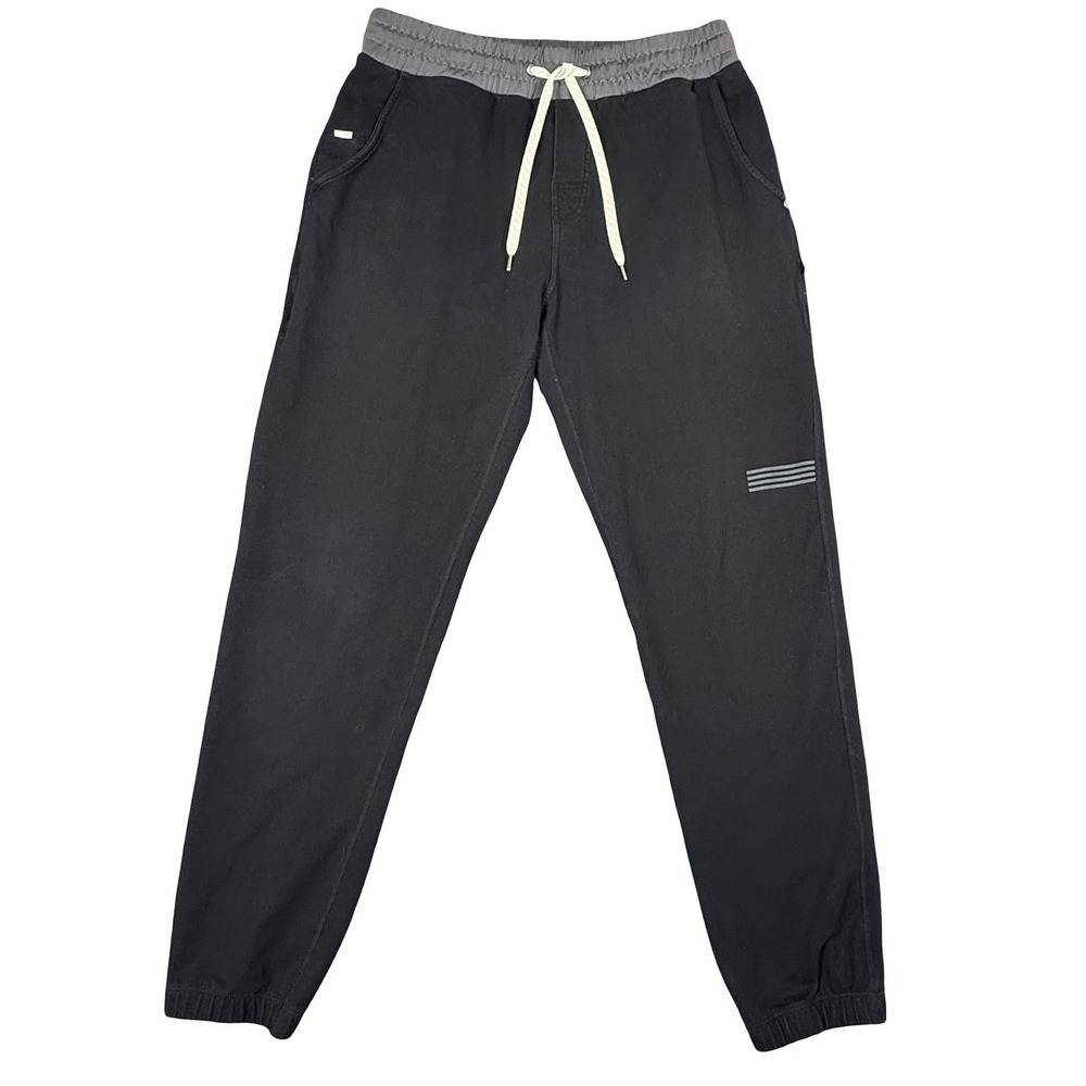 Vuori Balboa Jogger Pants Mens L Black Drawstring Cotton Athletic Casual V406